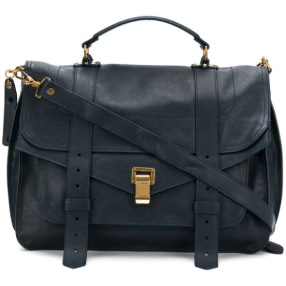 Proenza Schouler Handbags - Proenza Schouler Ps1 Navy Leather Cross Body Bag